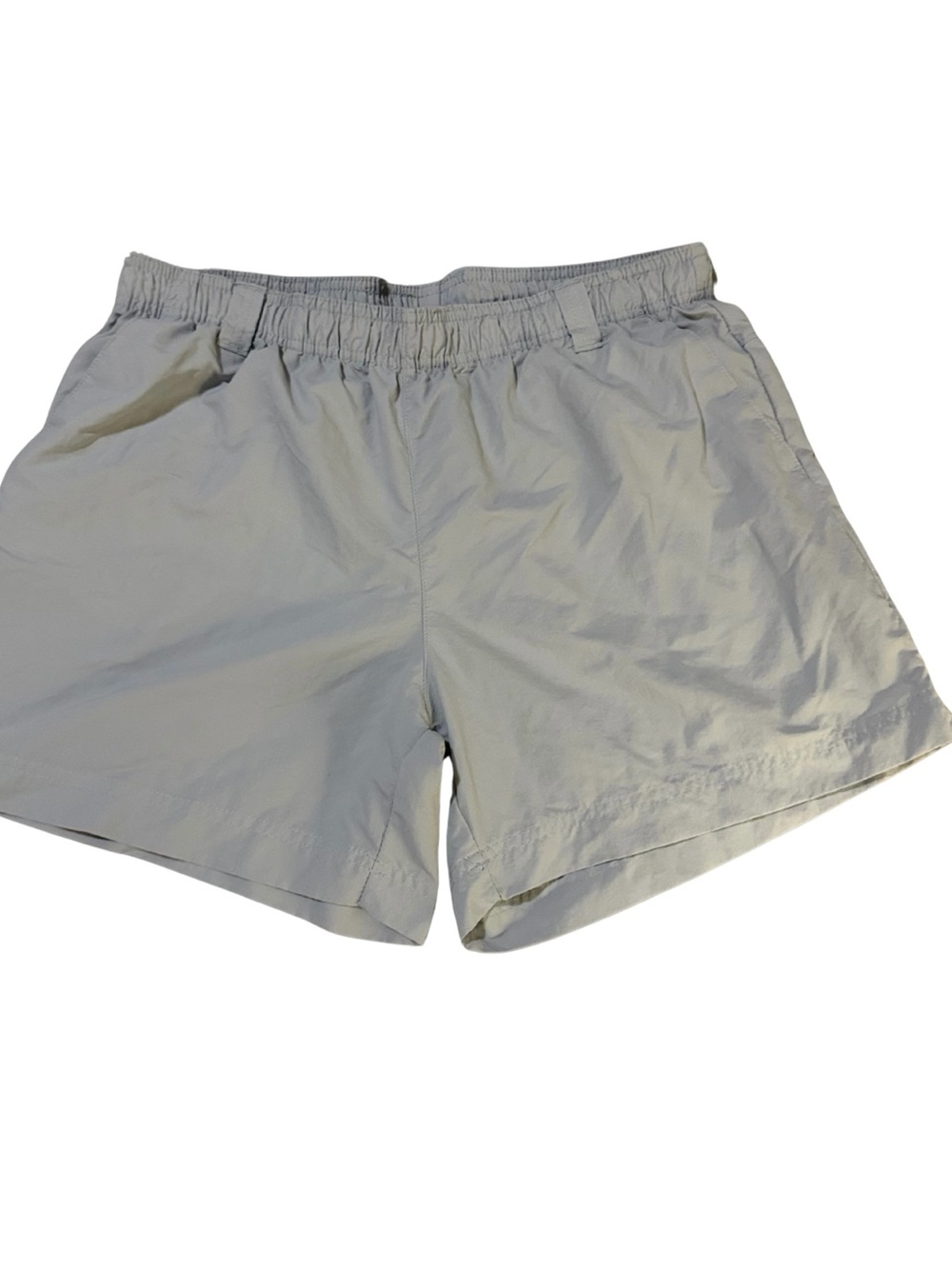 Women’s Large Columbia PFG Light Gray Elastic-Waist Shorts